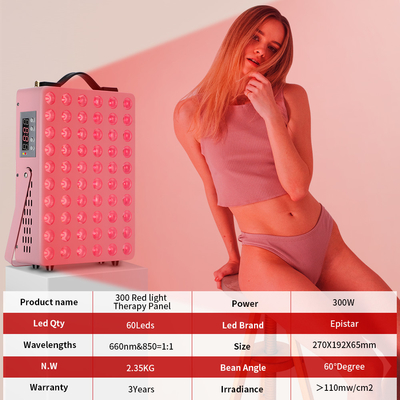 Beli Panel Lampu LED Merah 300W 660nm 850nm Untuk Menghilangkan Rasa Sakit / Perawatan Kerusakan Kulit pembuatan online