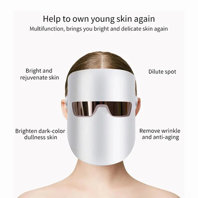 Beli Lampu LED Terapi Masker Wajah Peremajaan Kulit Peralatan Kecantikan Wajah pembuatan online
