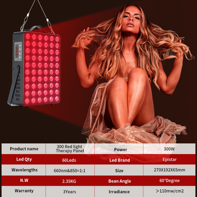Beli Dual Chip 660nm 850nm Panel Terapi Cahaya Merah LED Infrared 300W pembuatan online
