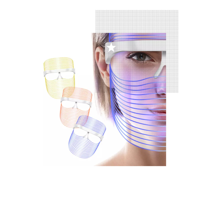 Beli Profesional Led 7 Warna Lampu Merah Masker Wajah Wajah Terapi Foton Inframerah pembuatan online