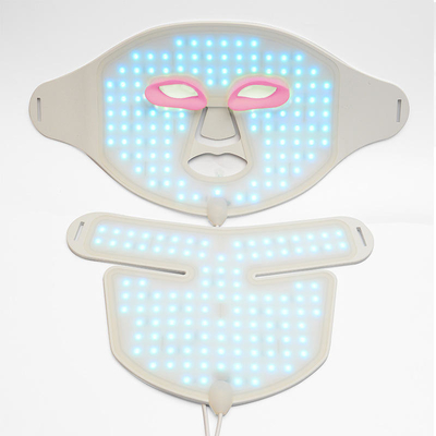 Masker Terapi Perawatan Kulit Led Light Mengencangkan Kulit Kecantikan Wajah Dan Leher 600nm 240v