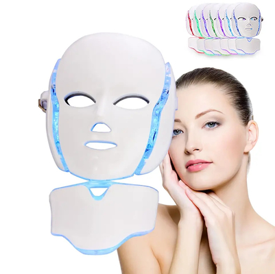 Peremajaan Kulit Lampu Led Merah Terapi Inframerah Masker Wajah Spa 7 Masker Warna