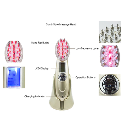 Sikat Rambut Laser Listrik Rambut Pertumbuhan EMS sisir Infrared Pijat sisir