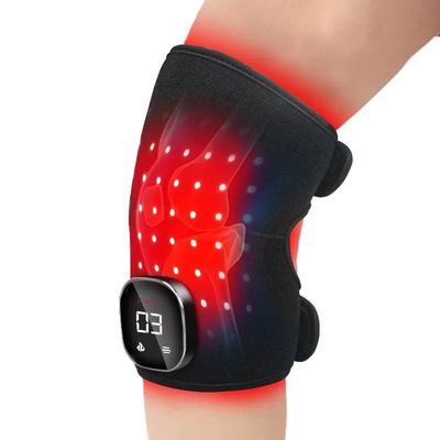 Wireless Rechargeable Controller Therapy Vibration Red Light Massage Knee Brace untuk meringankan nyeri sendi / siku / bahu