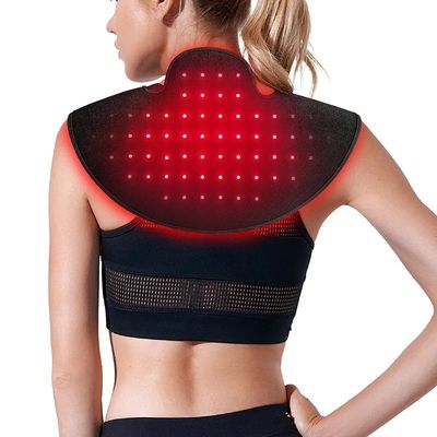 Cap Terapi Cahaya InfraMerah Wearable 660nm & 850nm Cahaya Merah dengan Remote Wireless, Timer & Vibration untuk Meredakan Nyeri Leher, Bahu & Belakang