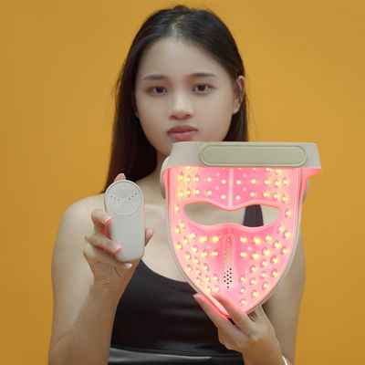 Multi-Wavelength Red Light Therapy Facial Mask 288 LED (660/460/850/1064nm), Wireless, 3 Pengaturan Timer, Sertifikasi CE/FCC/RoHS