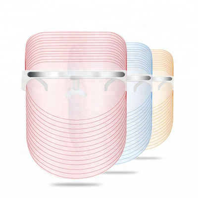 Pigment Removal DC5V 3 Warna Skin Gear Led Pelindung Wajah Dengan Lampu Led