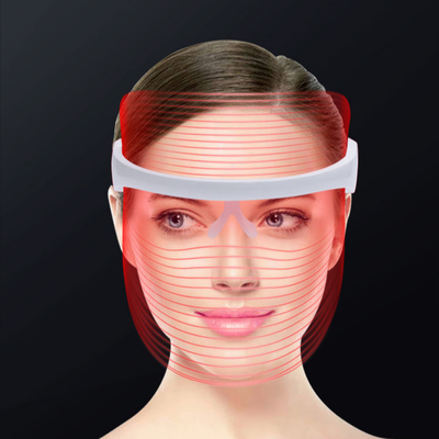 18W PDT Terapi Cahaya Wajah 7 Warna Masker Wajah LED Dengan Leher