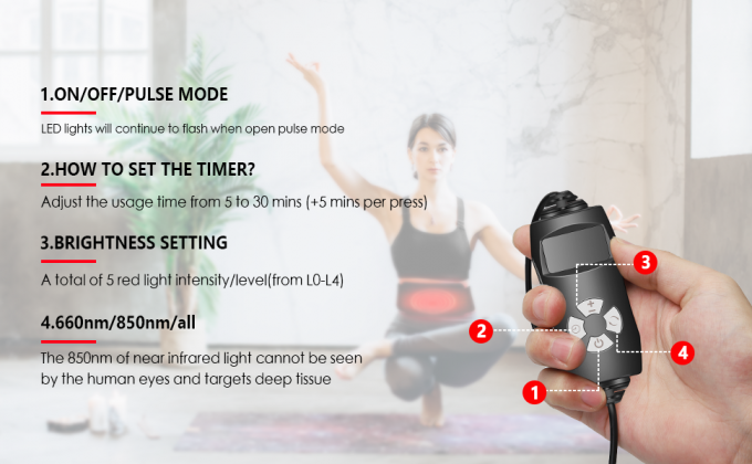 Penurunan Berat Badan 850nm Mesin Terapi Cahaya LED Inframerah Light Body Pad Wrap Belt 1